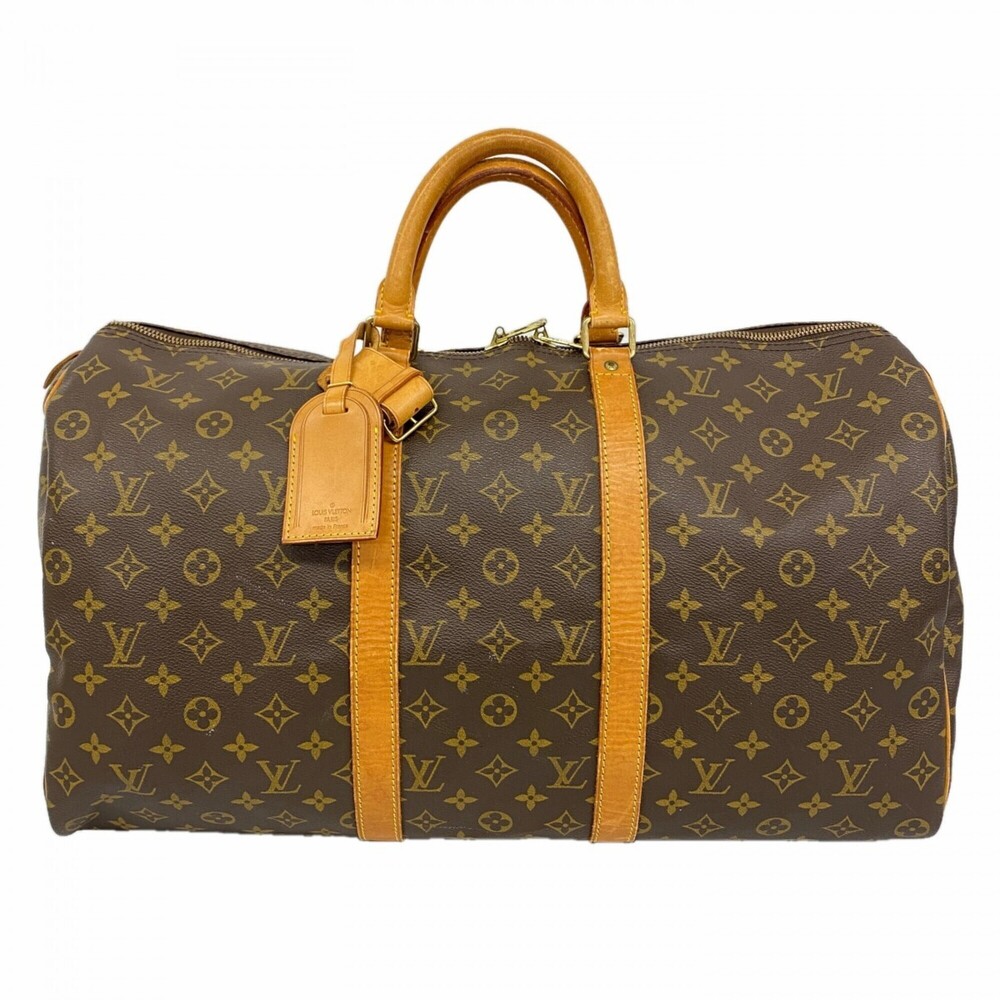 LOUIS VUITTON Authentic Brown Monogram Keepall 50 Boston Bag - Picture 1 of 12